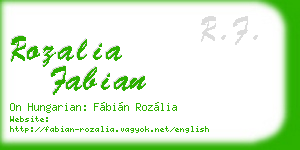 rozalia fabian business card