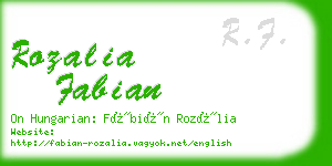 rozalia fabian business card